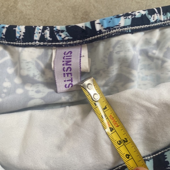 Sunsets Separates Dark Blue Floral Swim Skort - Picture 2 of 8